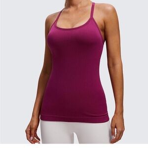 CRZYOGA tank top - built in bra - NWT